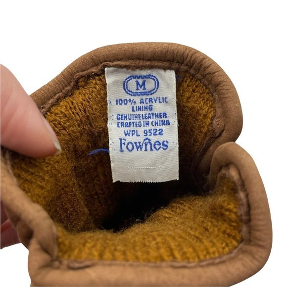𝅺VINTAGE Fownes Leather Gloves Brown Women’s Medium - Picture 5 of 7